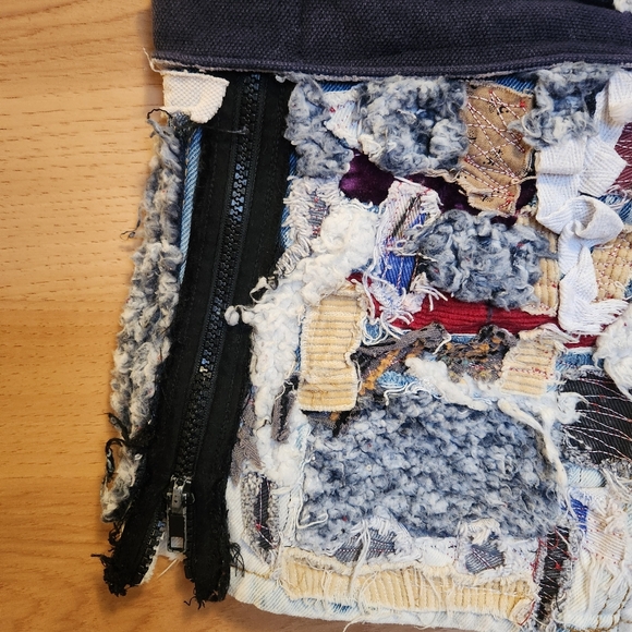 ARTIST UPCYCLED PATCHWORK STREETWEAR QUIXOTICA DENIM JEANS ONE-OF-A-KIND 32/33 - Picture 14 of 16